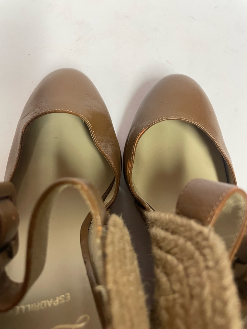 Christian Louboutin Brown Mary Jane Wedge Pumps espadrille leather 36 - Picture 11 of 13